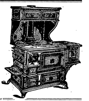 woodstove from 1885 that a time traveler would have to cook on
